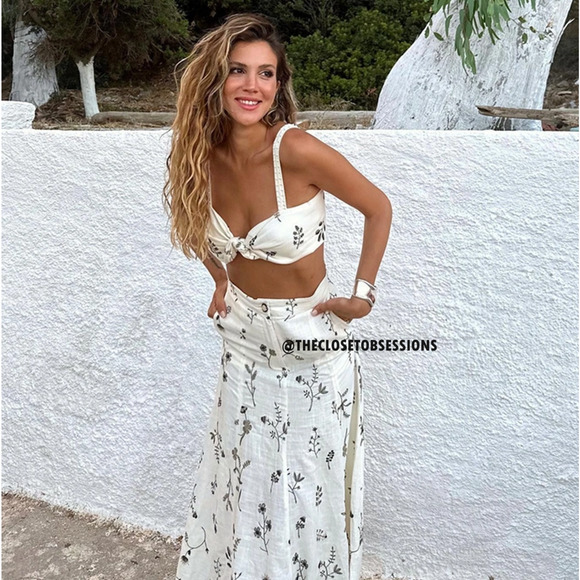 ZARA BLOGGER FAVE!!! Co-Ord Set Tied Crop Top + Maxi Skirt NWT - Picture 11 of 16